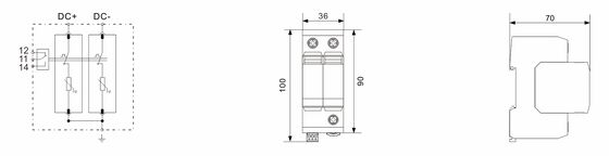 BR-40 24 카메라 dc spd 전압상조 보호 장치 Earthing 전압상조 보호 Dc Spd Type 2 보안 감시 DC 전압상조 보호기