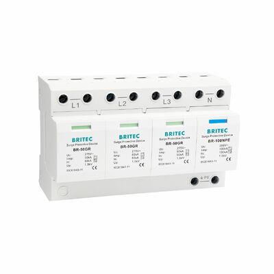 BR-50GR 3+1 OEM ODM 스파크 간격 50ka 급류 보호 장치 저전압 전기 1급 급류 차단기 1형 spd 급류 보호 장치 1형 SPD 저전압 LV 전기 유통망