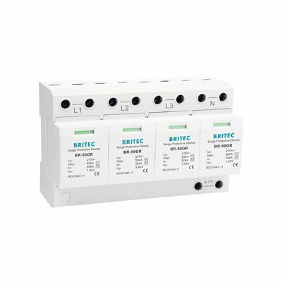 BR-50GR 3+1 OEM ODM 스파크 간격 50ka 급류 보호 장치 저전압 전기 1급 급류 차단기 1형 spd 급류 보호 장치 1형 SPD 저전압 LV 전기 유통망