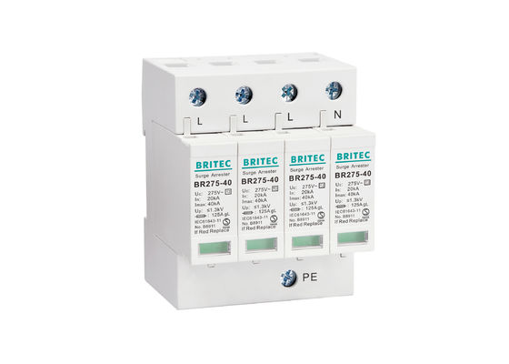 40kA 3상 AC SPD 전기적 제조사 플라스틱 천둥 방지 장치