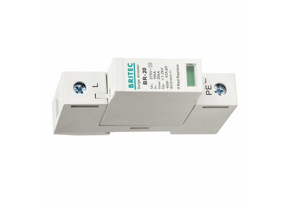 AC 275V 큰 파도 피뢰기 단일 위상 SPD 20kA 전력 공급 서지 보호 장치