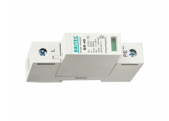 SPD 40kA 1P 번개 보호자 소음 가로장 반대로 번개 전기 시스템 IEC61643