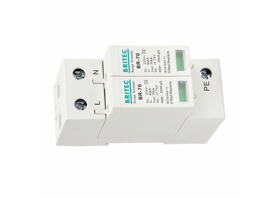 70kA 타입 2 서지 보호 장치 DIN 레일 장착형 서지 어레스터 IEC 61643-11 준수