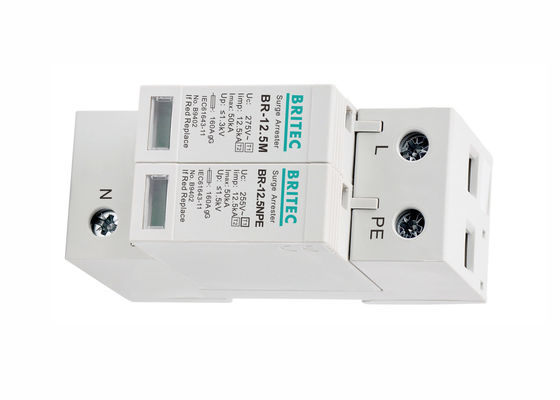 클래스 B + C 낙뢰 서지 보호기 12.5kA Iimp 275V AC T1 + T2 서지 어레스터 SPD