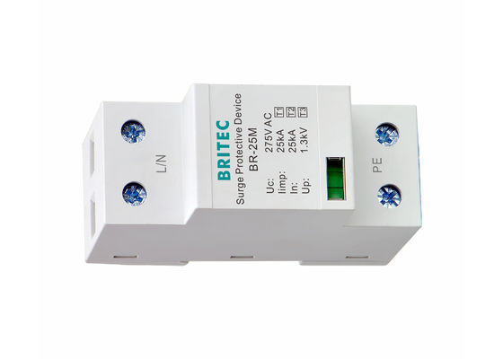 높은 현재 번개 보호자 25kA SPD AC 275V 단일 위상 전력 공급