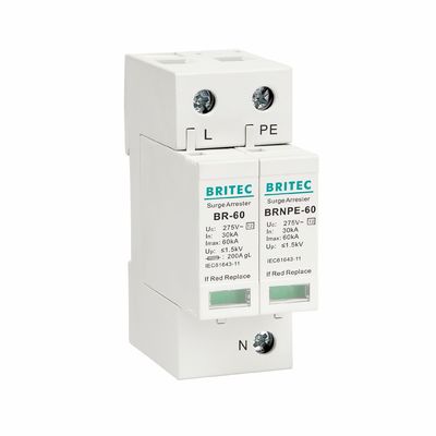 BR275-60 2P 2P ac SPD 60kA 단일 위상 큰 파도 피뢰기 큰 파도 보호 장치