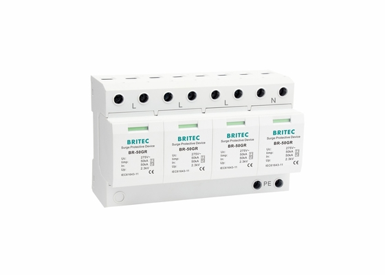 AC 피뢰기 단계 IEC61643 BR-50GR 산업적 서지 흡수기 3명
