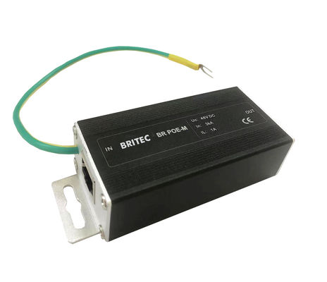 RJ45 네트워크 서지 보호기 POE 파워 오버 이더넷 SPD용 5KA 공칭 전류 IP20 보호 및 강철 인클로저가 있는 POE 서지 보호기