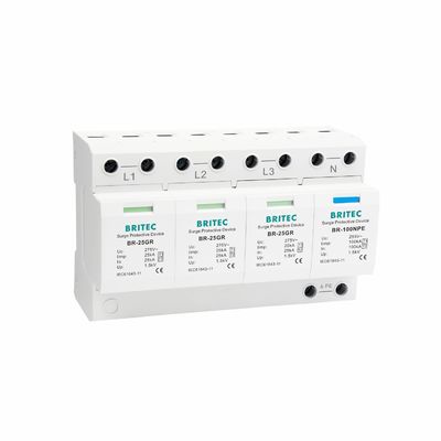 BR-25GR 3P+1 유형 1 서지 보호 장치 SPD Ableiter Thunder Arrester 스파크 레지스터 갭 spd 클래스 1 서지 번개 보호