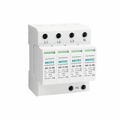 BR-12.5M 4P 1형 전압 보호 장치 spd 전압 보호 장치 ac 1형 12.5ka spd 1형 spd Überspannung 12.5ka 전압 억제기 산업 전압 보호 장치