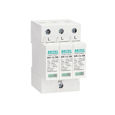 BR-12.5M 3P 타입 1 12.5kA 3상 서지 보호 장치 SPD 피뢰기 12.5ka 서지 억제기 산업용